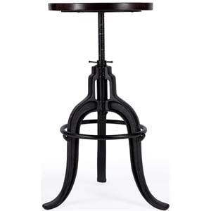 Butler Specialty Industrial Chic Adjustable Bar Stool In Dark Brown