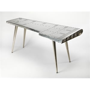 Butler Specialty Industrial Chic Midway Aviator Desk In Silver