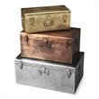 Butler Specialty Hors D'Oeuvres Spirit 3 Piece Iron Storage Trunk Set