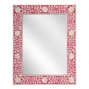 Butler Specialty Vivienne Decorative Bone Inlay Wall Mirror In Pink