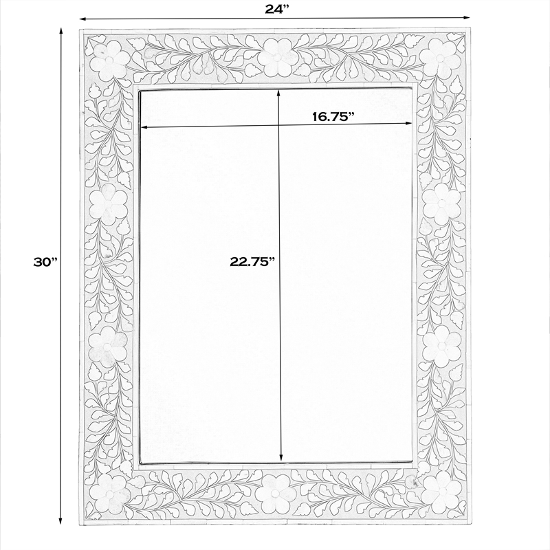 Butler Specialty Vivienne Decorative Bone Inlay Wall Mirror In Pink