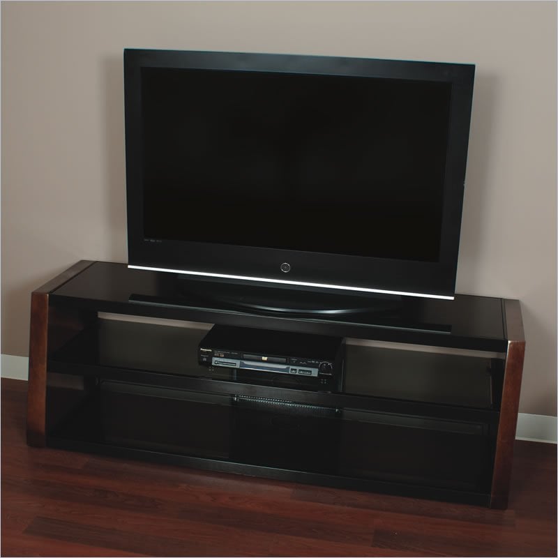 Tech Craft Monaco Series 60 Inch Wide Plasma/LCD TV Stand in Walnut 