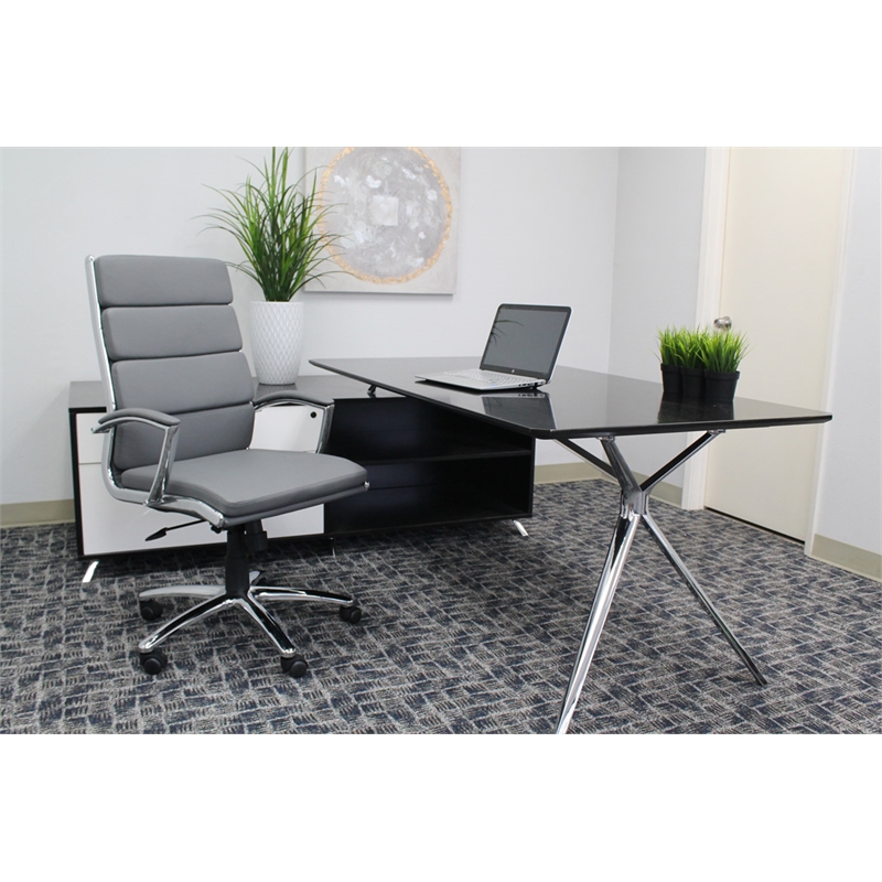 Boss Office CaressoftPlus Executive Chair in Gray