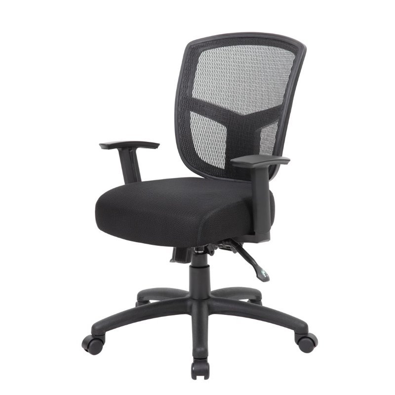 Boss Office Contract Mesh Task Chair in Black