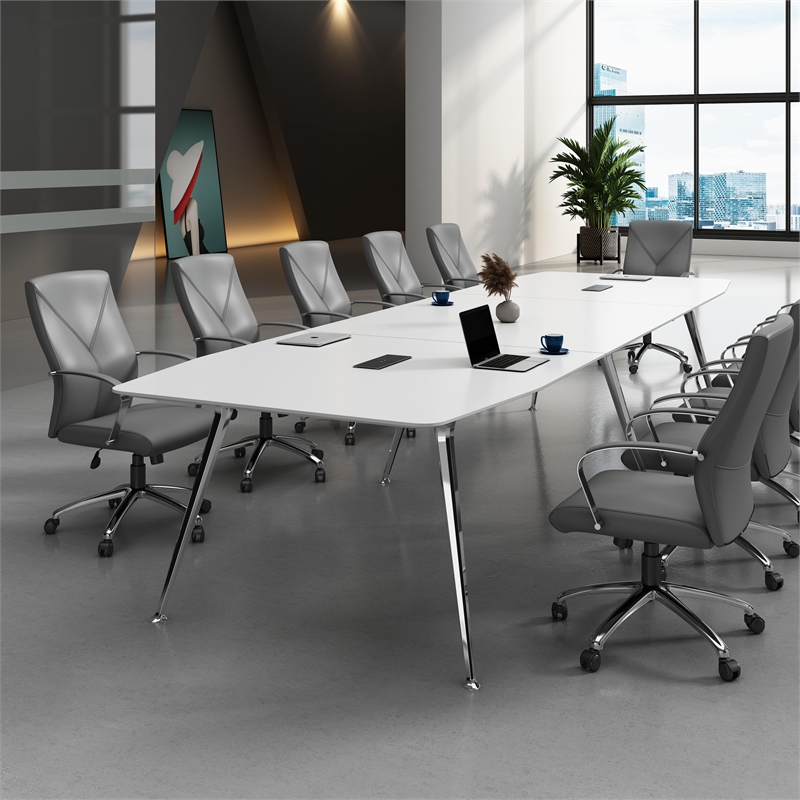 Boss Office LeatherPlus Executive Chair with Arms in Gray
