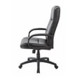 Boss Office Products Caressoftplus Vinyl Executive High Back Chair in Black