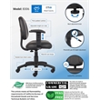 Boss Office Products Leather Deluxe Posture Chair with Adjustable Arms in Black