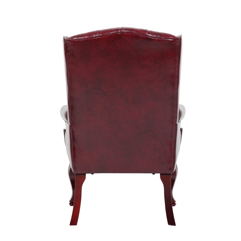 Boss Office Products Wingback Traditional Guest Chair In Burgundy