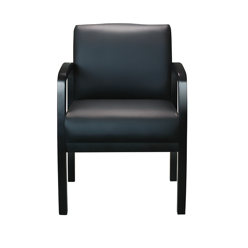 Boss NTR LeatherPlus Guest Chair in Black