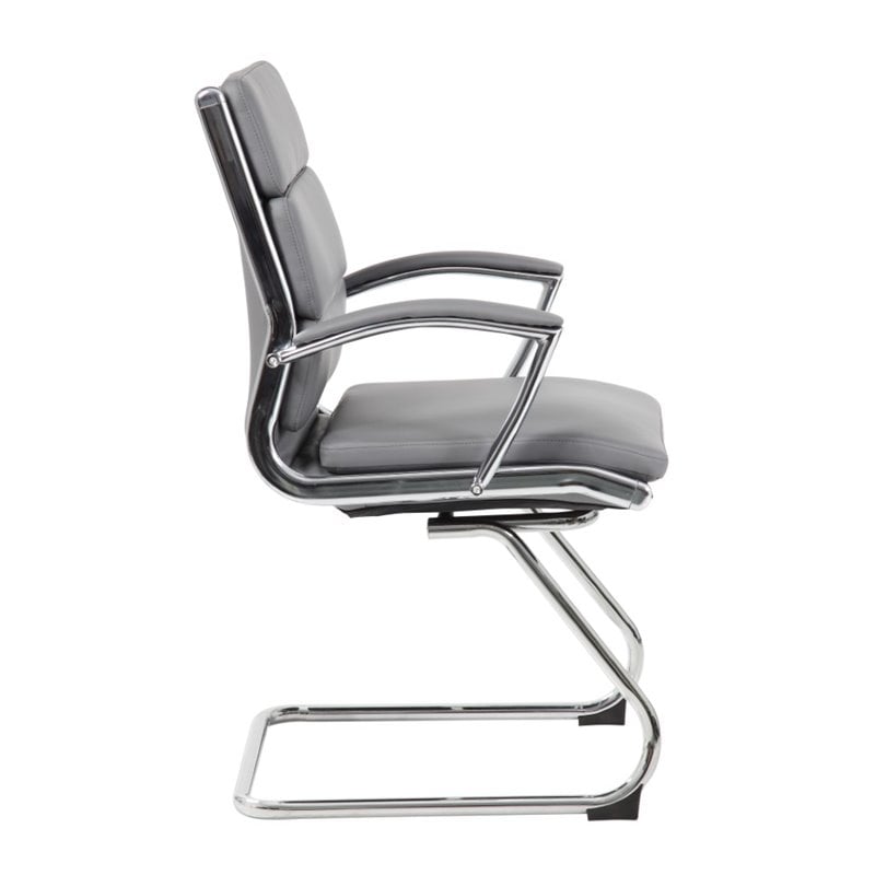 Boss Executive CaressoftPlus Guest Chair with Metal Chrome