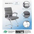 Boss Executive CaressoftPlus Guest Chair with Metal Chrome