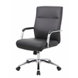Boss Mid Century Mod Executive Conference Chair in Black
