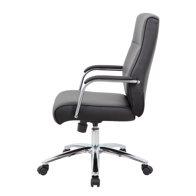 Boss Mid Century Mod Executive Conference Chair in Black