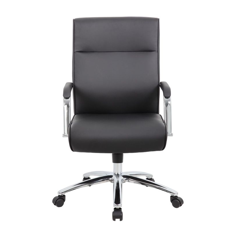 Boss Mid Century Mod Executive Conference Chair in Black