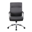 Boss Mid Century Mod Executive Conference Chair in Black