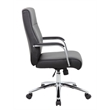 Boss Mid Century Mod Executive Conference Chair in Black