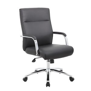 Boss Mid Century Mod Executive Conference Chair in Black