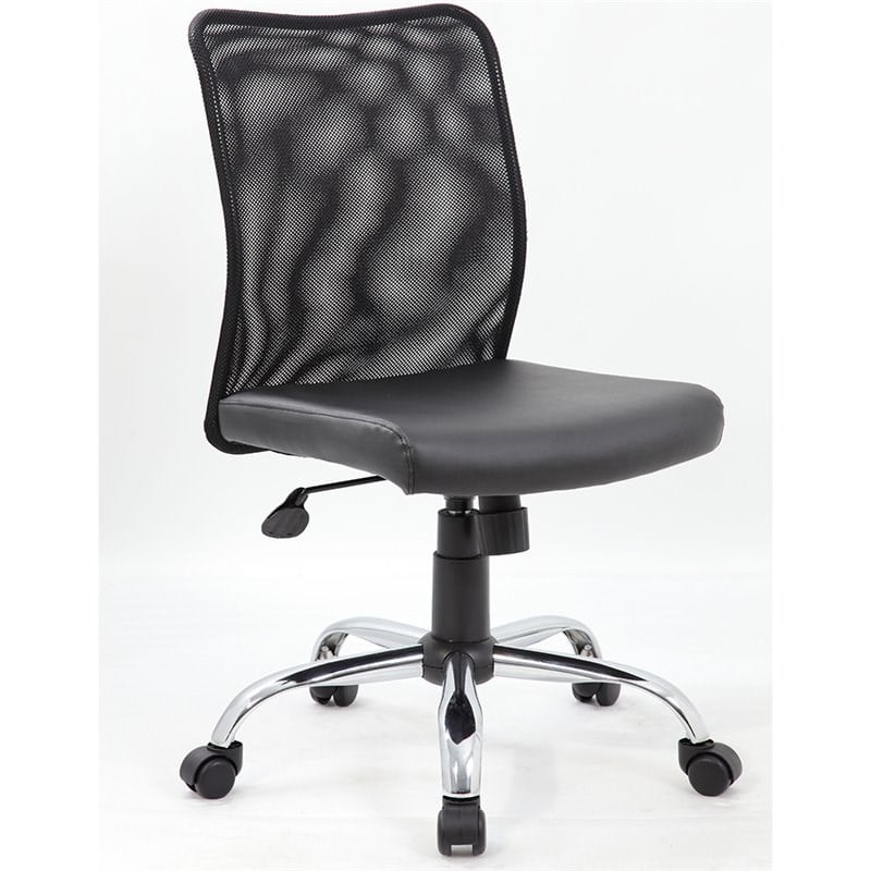 Boss Office Budget Mesh Back Swivel Task Chair in Black