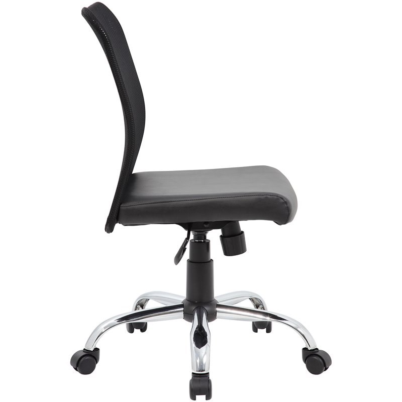 Boss Office Budget Mesh Back Swivel Task Chair in Black