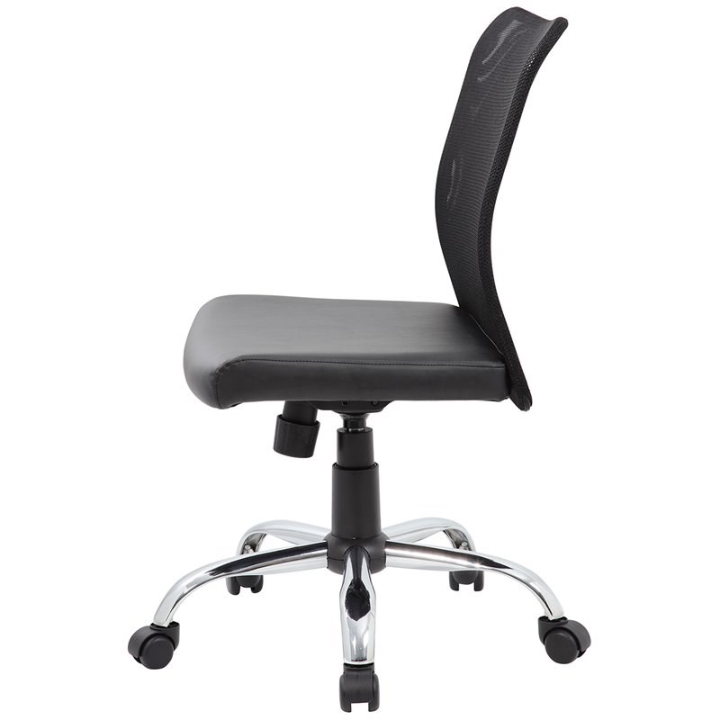 Boss Office Budget Mesh Back Swivel Task Chair in Black
