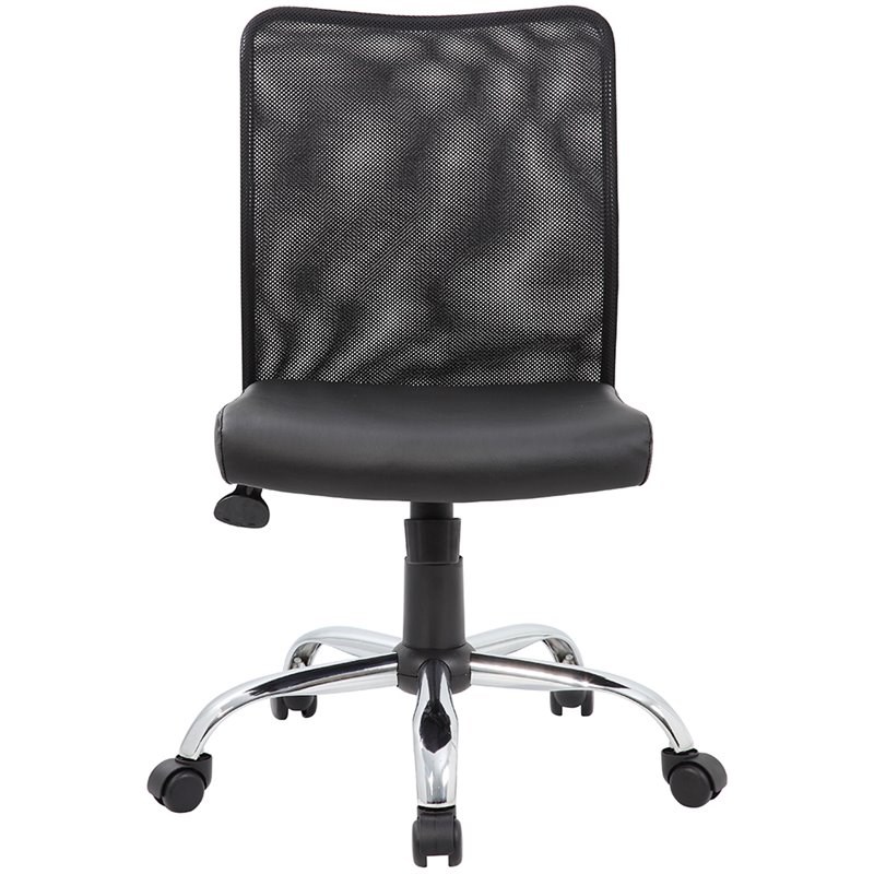 Boss Office Budget Mesh Back Swivel Task Chair in Black