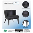 Boss Office Ava Faux Leather Reception Chair in Black and Driftwood