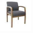 Boss Office Albany Guest Chair in Slate Gray and Driftwood