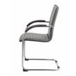 Boss Office Faux Leather Office Chair in Gray (Set of 2)