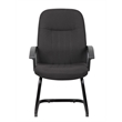 Boss Office Products Mid-Back Fabric Guest Chair in Black