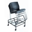 Boss Office Products Stacking Chair Metal Dolly for B1400 Series Chairs in Black