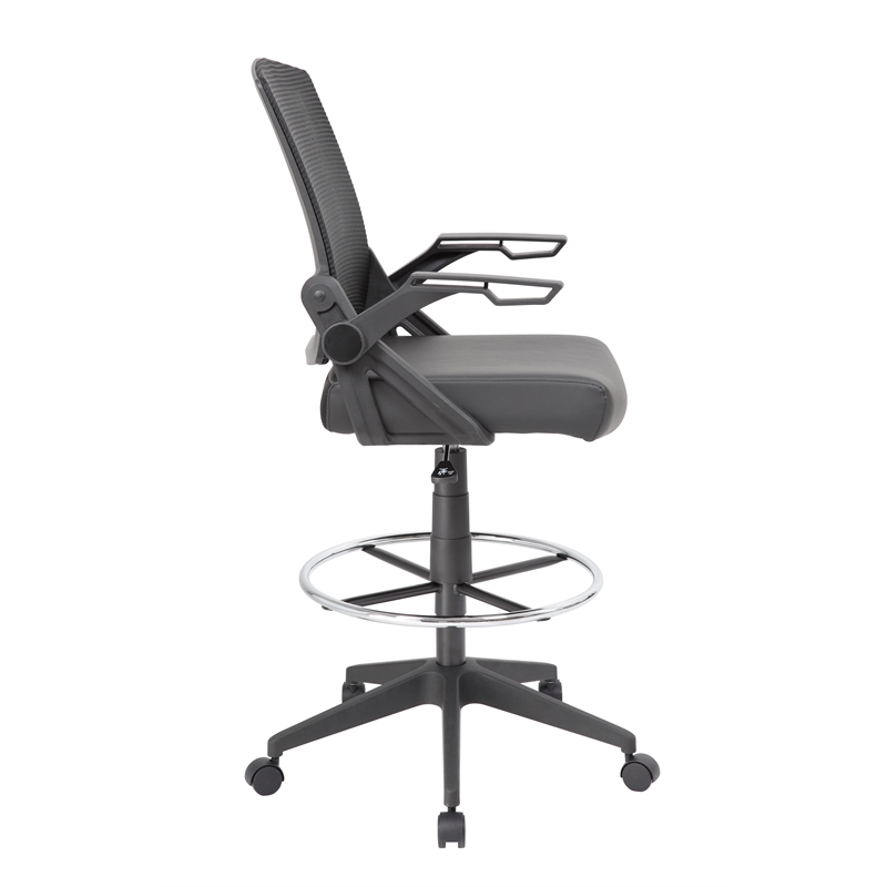 Boss Office Sit-Stand Adjustable Mesh Chair with Flip Arms