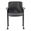 Boss Office Mesh Guest Chair with Casters in Black