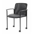 Boss Office Mesh Guest Chair with Casters in Black