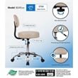 Boss Office Products Vinyl Mid-Back Medical Stool in Beige