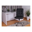 Boss Office Modern Faux Leather Tufted Ergonomic Office Swivel Chair in Black