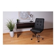 Boss Office Modern Faux Leather Tufted Ergonomic Office Swivel Chair in Black