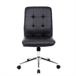 Boss Office Modern Faux Leather Tufted Ergonomic Office Swivel Chair in Black