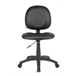 Boss Office Faux Leather Upholstered Wide Seat Office Swivel Chair in Black