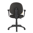 Boss Office Fabric Upholstered Wide Seat Office Swivel Chair with Arms in Black