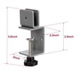 Boss Office Protective Privacy Panel Adjustable Mounting C-Clamps (Pack of 2)