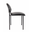 Boss Office Armless Caressoft Vinyl Stacking Chair in Black