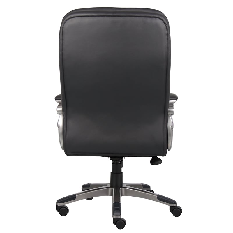 Boss Office Products High Back Executive CaressoftPlus Vinyl Chair in black