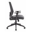 Boss Office Mesh Back Vinyl Task Chair with Synchro-Tilt in Black