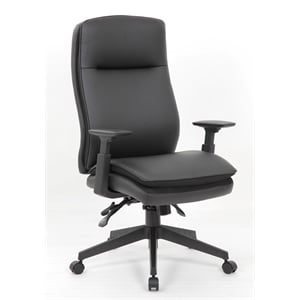 Boss Office High Back Vinyl Executive Chair in Black
