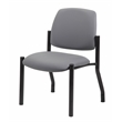 Boss Office Armless Vinyl & Steel Guest Chair in Gray/Black