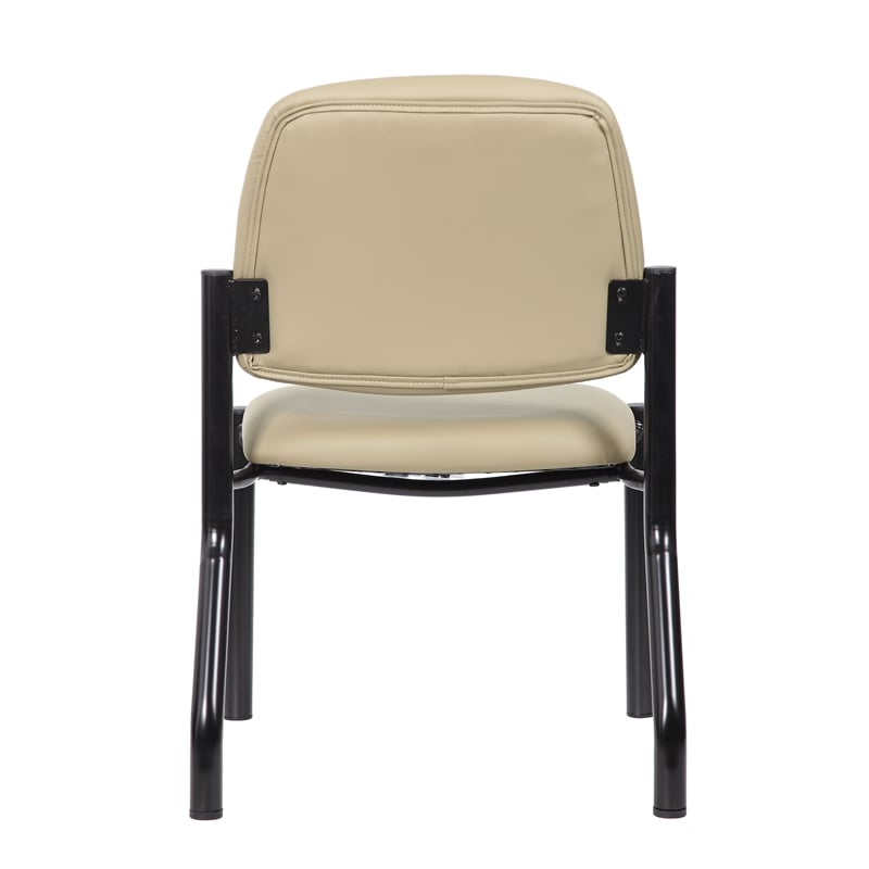 Boss Office Armless Guest Side Chair 300 lb. Weight Capacity in Beige