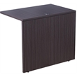 Boss Office U-Shape Desk Credenza with Pedestal and Hutch in Driftwood