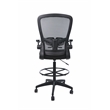 Boss Office Products Flip Arm Mesh Stool in Black