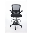 Boss Office Products Flip Arm Mesh Stool in Black