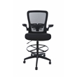 Boss Office Products Flip Arm Mesh Stool in Black